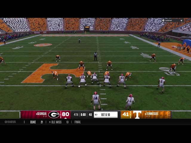 Da Wolfs #6 Georgia Bulldogs 3-0 vs #16 Tennessee Volunteers 4-0 2025