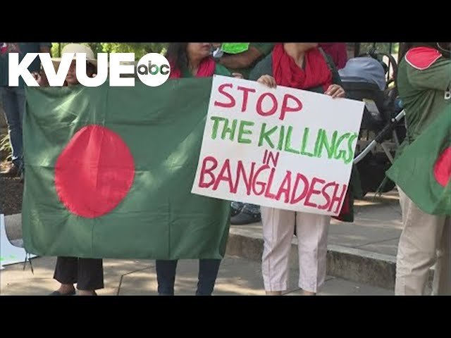 Students protest at Texas Capitol over unrest in Bangladesh