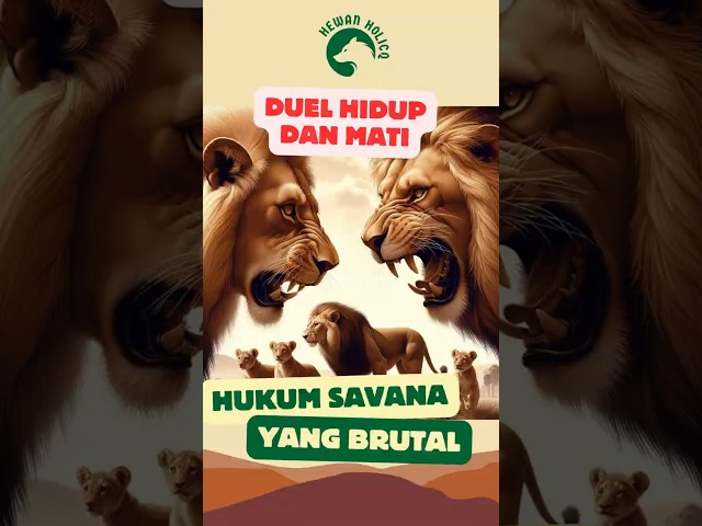 Ketika Raja Savana Berhadapan: Perjuangan Hidup dan Mati #short #pertarunganhewan #hewan