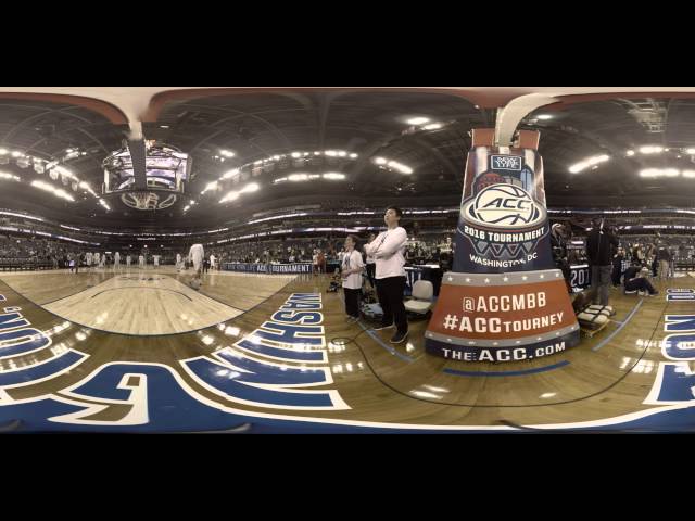 360 Camera Catches North Carolina Warmups At ACC Tournament