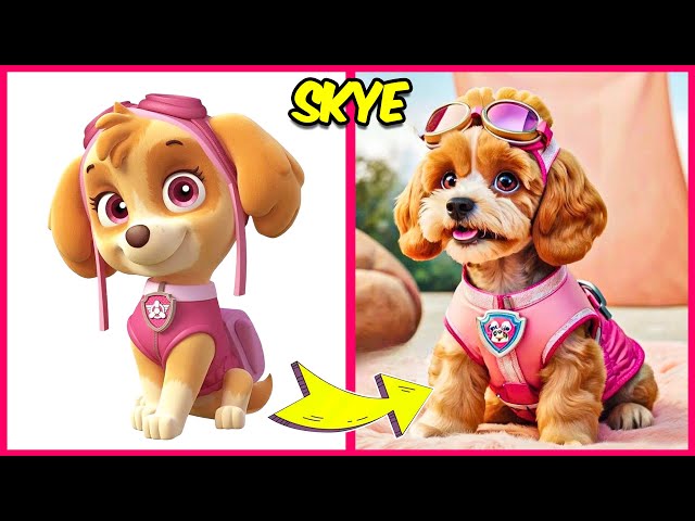 PAW PATROL en LA VIDA REAL 🐶 + Adivina El Personaje De PAW PATROL😀Chase👮Rubble💛Skye❤️Adivina La Voz😍