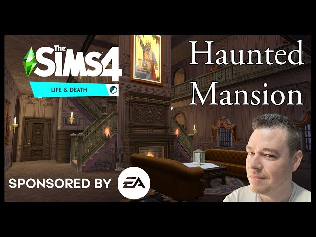 I made a haunted mansion using the Sims 4 Life & Death Pack