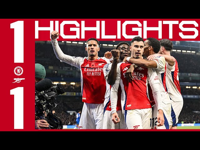 HIGHLIGHTS | Chelsea vs Arsenal (1-1) | Premier League | Martinelli scores in London derby draw