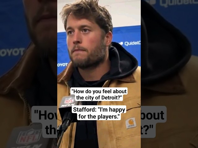 Matthew Stafford after the Rams playoff loss to the Lions