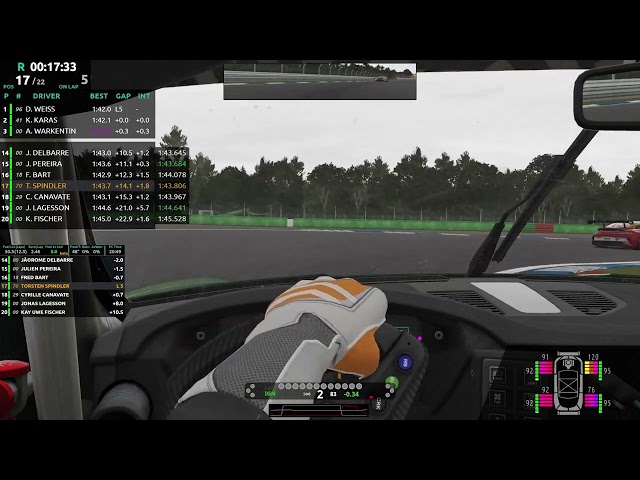 rFactor 2: Cup Porsche 992 on Hockenheim, race 1