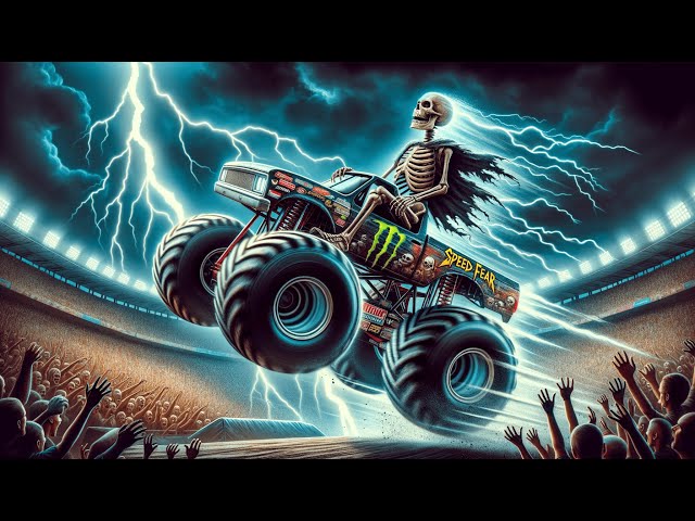 💀 SKELETOR Monster Jam Speed Death Jump | Insane Stunt 🚗