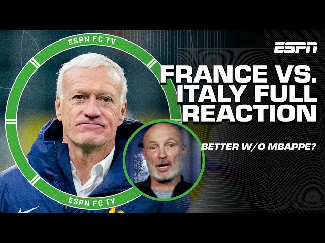 France vs. Italy FULL REACTION 🇫🇷 Will this AFFECT Kylian Mbappe's FUTURE? 👀 | ESPN FC