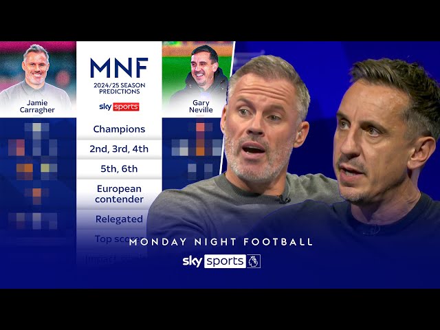 Jamie Carragher and Gary Neville give their 2024/25 season predictions! 🔮