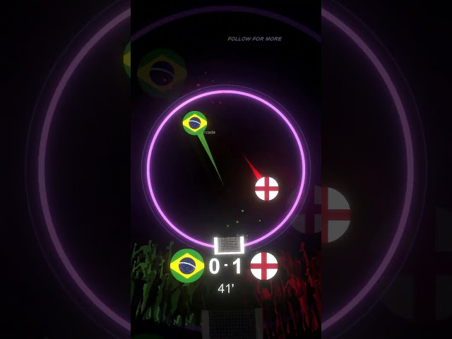 BRAZIL vs ENGLAND🤯#footballmarbles #footballedit #neonarcade #england #brazil