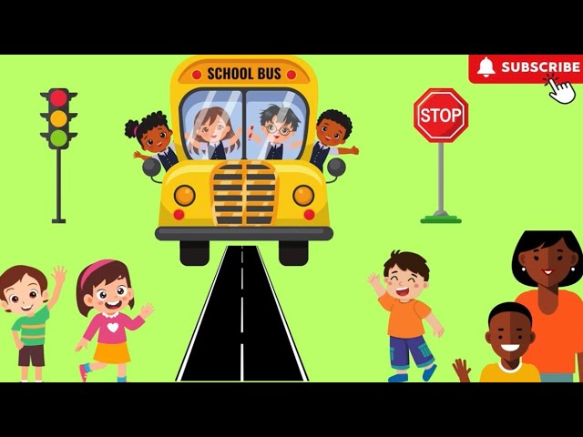 HOP on the BUS Song -Kids SCHOOL BUS SONG! 🚌🚍🎶