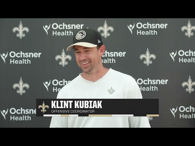 Klint Kubiak on Offense Installation, Player Roles | Saints Minicamp 6/13/2024