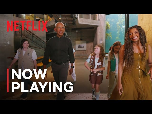 President Barack Obama Surprises Girl Scouts At the Aquarium | Our Oceans | Netflix