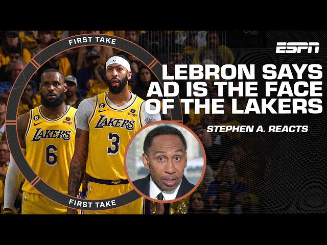 Stephen A. speculates why LeBron is saying AD is the future face of the Lakers 👀 | First Take