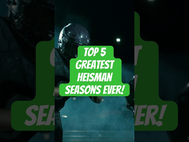 🏈 Top 5 Greatest Heisman Seasons Ever! Cam Newton, Barry Sanders & More  #recordbreakingfeats