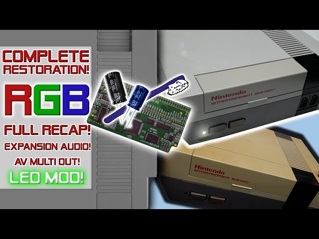 nesRGB mod! Nintendo NES Restoration! Recap! RGB! Expansion Audio! LED mod! Retrobrite! AV multi!