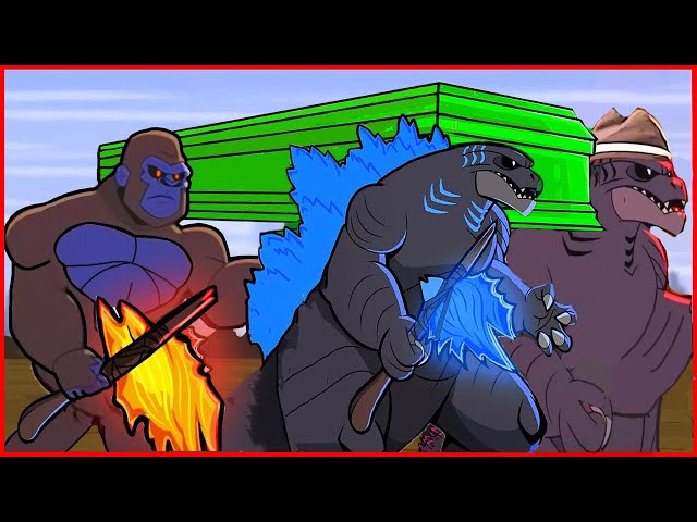 WHAT IF GODZILLA vs KONG ENDED LIKE THIS - Coffin Dance Song Meme Cover#cartoon #meme