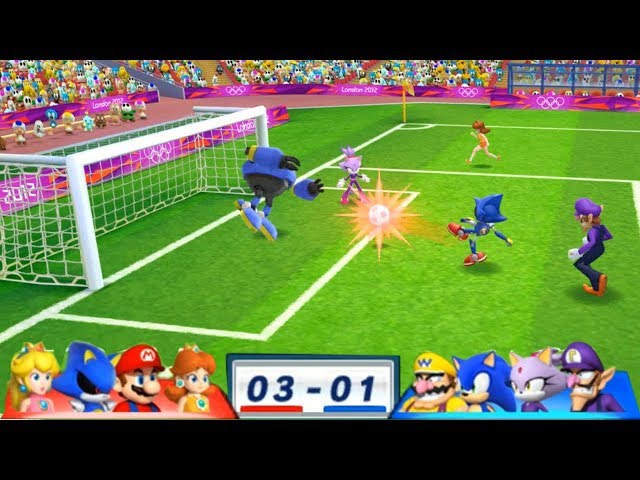 Mario & Sonic At The London 2012 Olympic Games Football #131 With Daisy, Mario, Metal Sonic, Peach