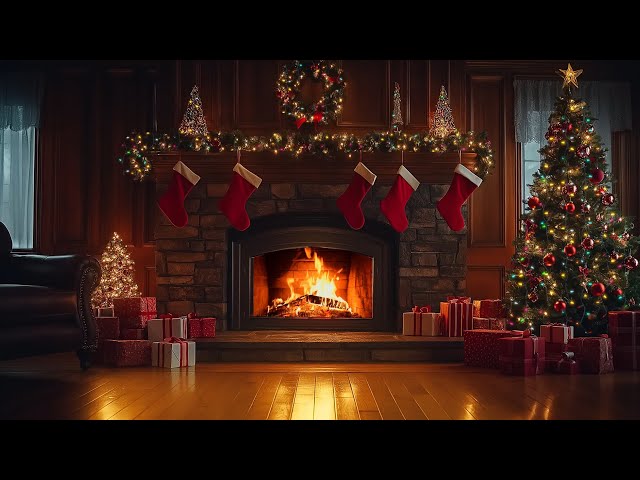 🎄🎅 Christmas Fireplace Ambience - Gentle Crackling Fire Sounds for Sleep and Relaxation