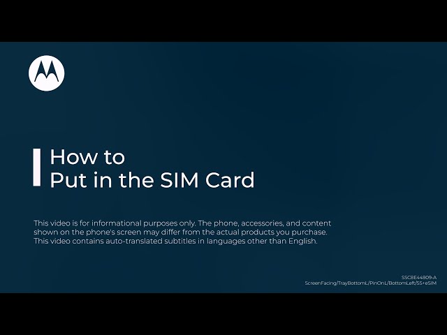 How to put the SIM card into your motorola edge 50 neo or ThinkPhone 25 by motorola single SIM phone