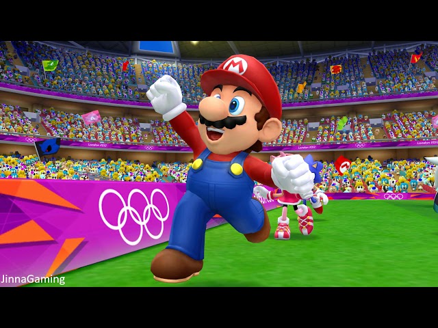 Mario & Sonic At The London 2012 Olympic Games Football #112 With Amy, Silver, Sonic, Mario