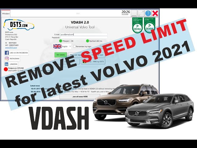 Volvo V90CC Speed limit 180-kmh remove + navigation activation - VDASH - D5T5.com