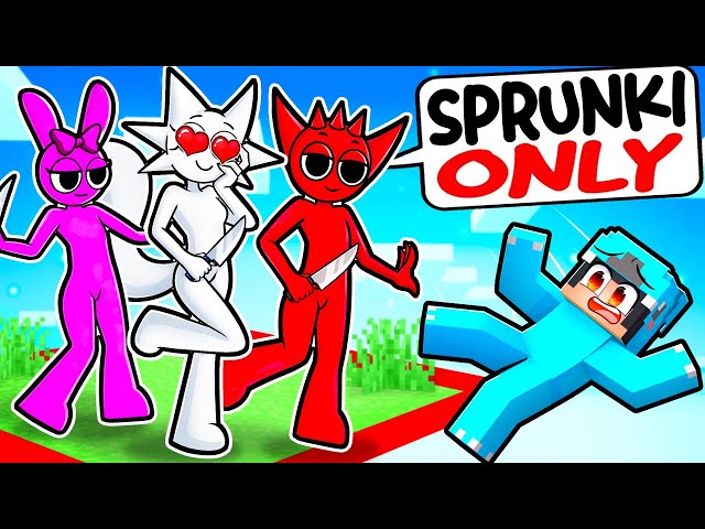 LOCKED on ONE CHUNK With SPRUNKI GIRLS!