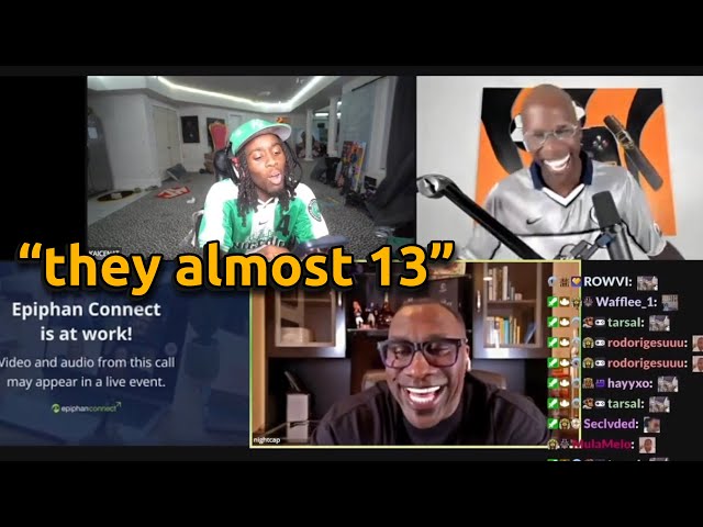 Moxy Dies Laughing at Kai Cenat shows Shannon Sharpe his highlights against kids