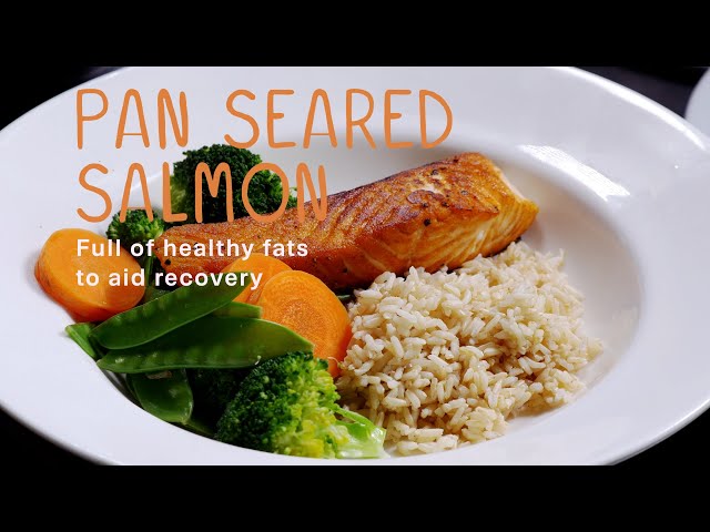 Food for gymnasts - pan seared salmon