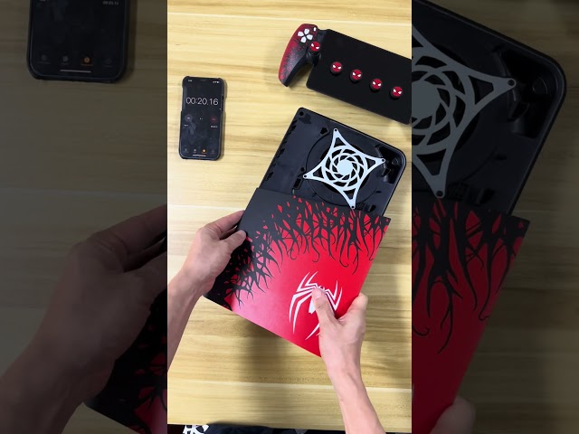 How Long to Replace a Spider-Man Faceplate on PS5 Slim #gaming #playstation #ps5 #ps5faceplate