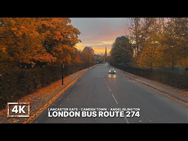 Inner City London Bus Ride at Sunrise | Upper Deck Views aboard Bus 274 from Lancaster Gate to Angel