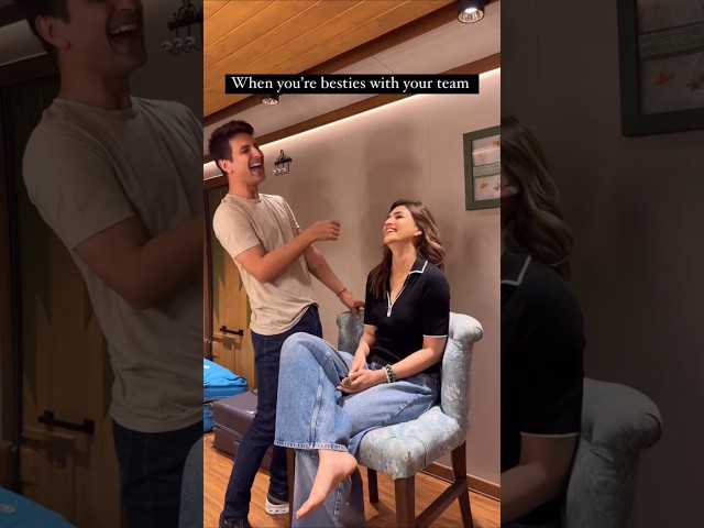 #kritisanon shares a hilarious video with her team member #shorts #bollywood #actress