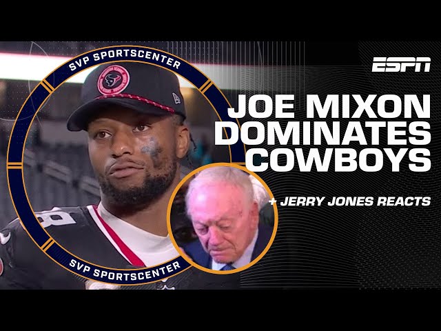 Joe Mixon & Jerry Jones react to Texans DOMINATING the Cowboys on MNF 🤠 | SC with SVP