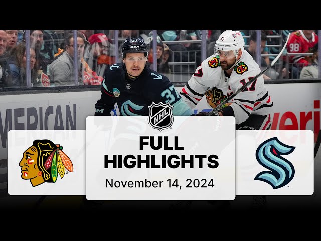 NHL Highlights | Blackhawks vs. Kraken | November 14, 2024