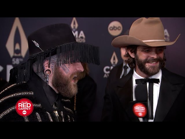 Thomas Rhett and Teddy Swims show off their 2024 CMA Awards outfits