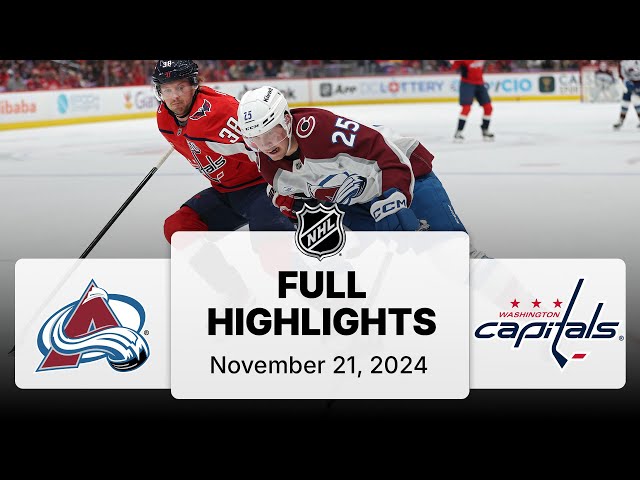 NHL Highlights | Avalanche vs. Capitals - November 21, 2024