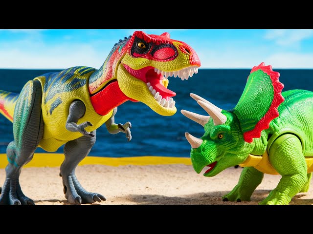 🔴All Jurassic Red T-REX vs. Green DINOSAUR Dilophosaurus, Karnotaurus, Triceratops - Fallen Kingdom?