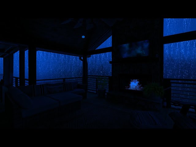 Calming yet invigorating THUNDERSTORM atmosphere for sleep and relaxation on a COLD night