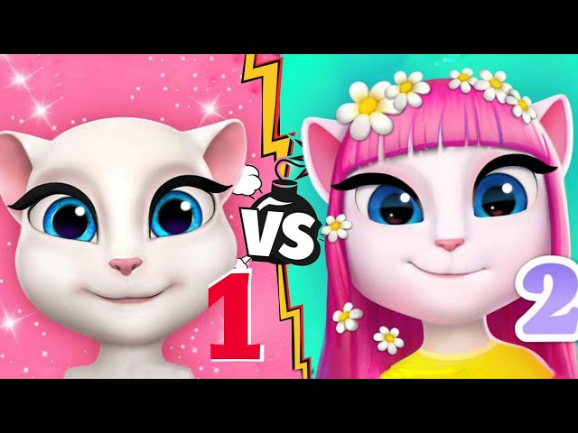 My talking Angela 1 VS My talking Angela 2 💣