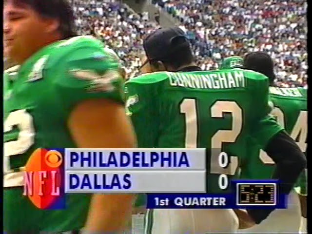 92 NFL Week 9 Philadelphia Eagles vs Dallas Cowboys Nov 1,1992  CBS Madden & Summerall Full Game