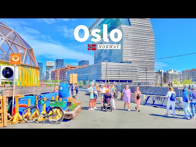 Oslo, Norway 🇳🇴 - Summer Walk - 4K/60fps HDR - Walking Tour