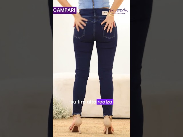 Jogger Campari TYT 🌟 Tiro alto y bota tubo en azul oscuro