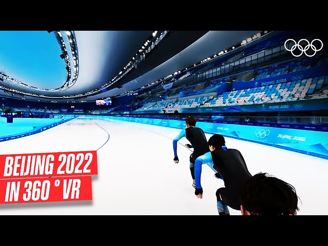 Speed Skating - The calm before the storm! ⛸🌪 | #Beijing2022 360° VR