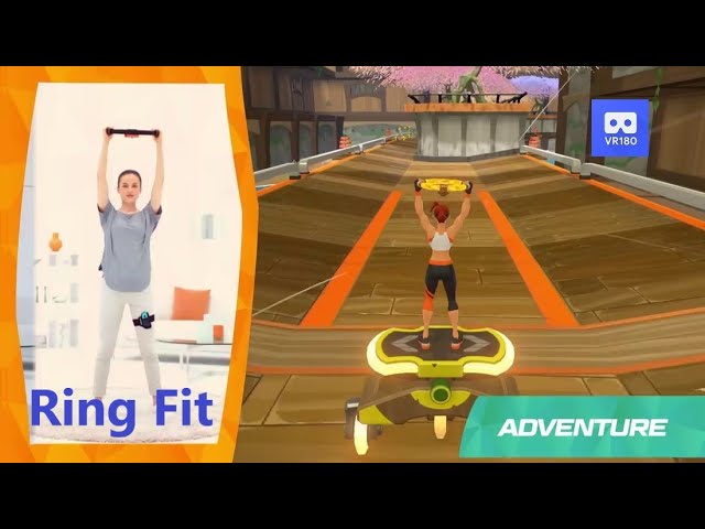 3D 180VR 4K Nintendo Switch Ring Fit Adventure in the Nintendo Game land fitness time 360vr