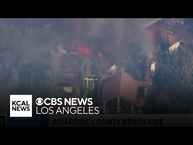 Several homes torched as massive fire rages in Riverside County