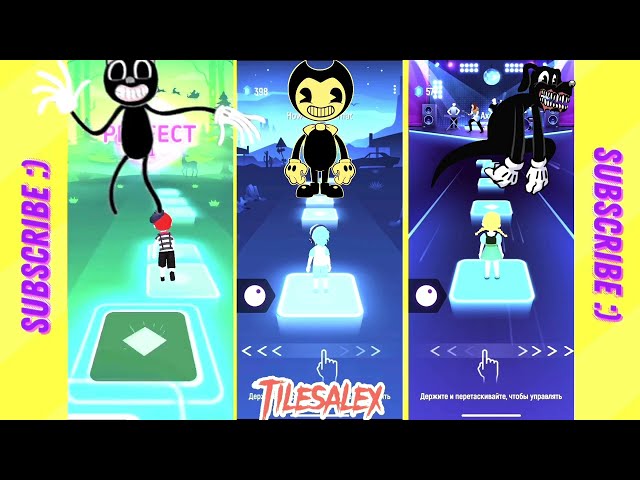 Cartoon Cat VS Bendy VS Cartoon Dog - Tiles Hop