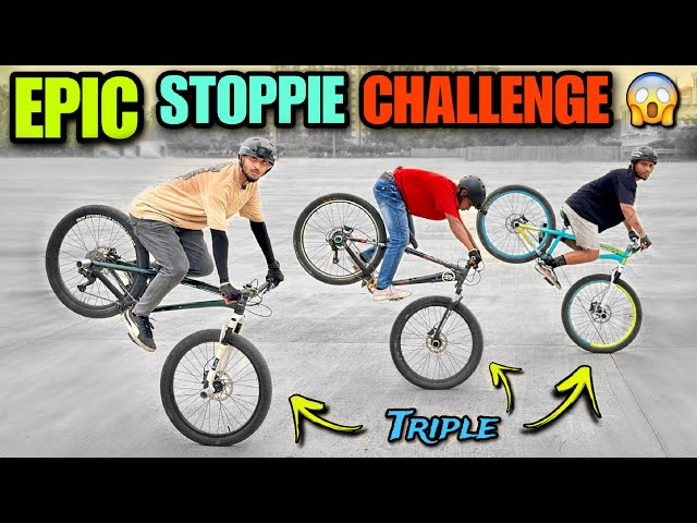 TRIPLE STOPPIE CHALLENGE | Who Will Win? | Cycle Stunts