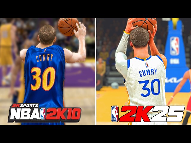 Half Court With Steph Curry In Every NBA 2K