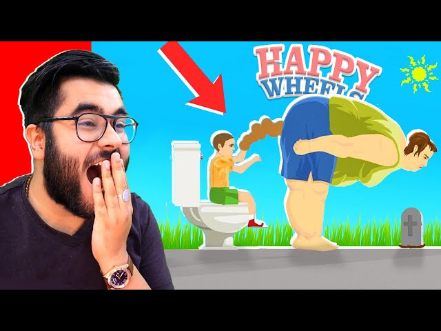 😂 POOP THROW Funny Level in Happy Wheels!!!😂| Hitesh KS