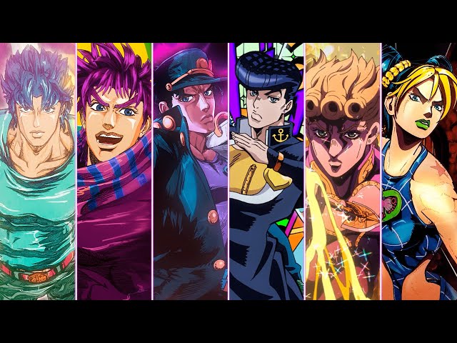 JoJo's Bizarre Adventure All openings without SFX (part 1-6)