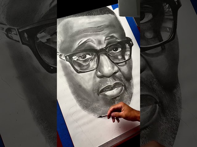 Drawing the “God Father” Mr. Kevin R Samuels #photorealistic  #highvalueman #kevinsamuels